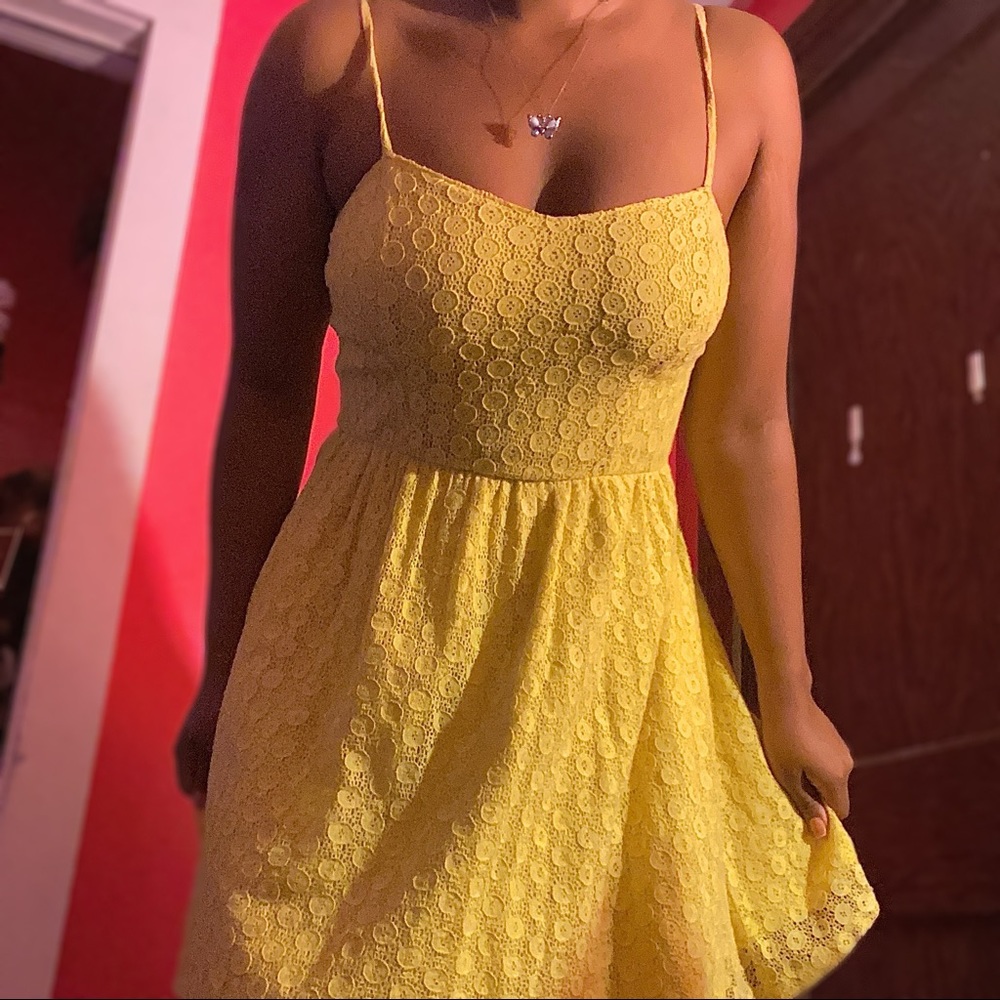 Lacy Yellow Sundress